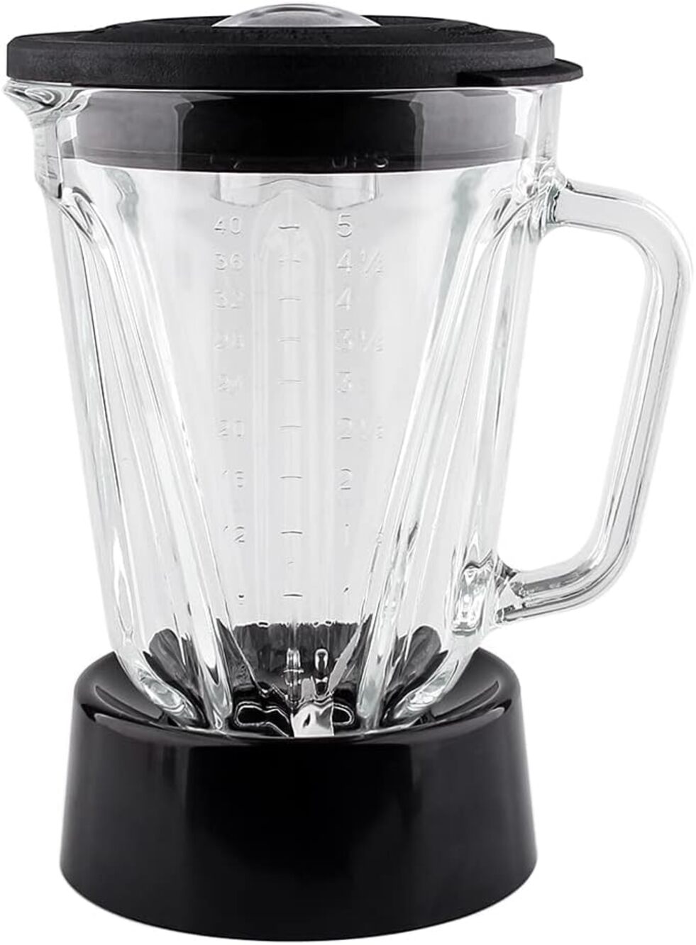 5cups Glass jar with SPB-7CH-LR Collar 'n blade, Compatible w. Cuisinart Blender